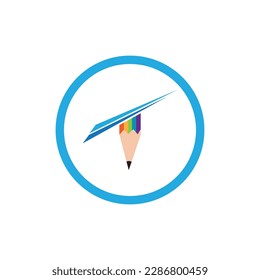 creative Pencil logo vector  illustration design template