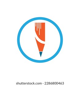 plantilla de diseño de ilustración de vector con logotipo de lápiz creativo