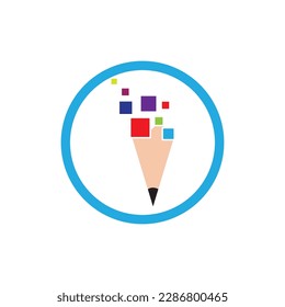 creative Pencil logo vector  illustration design template