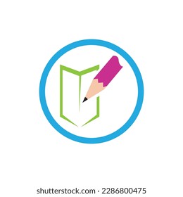 plantilla de diseño de ilustración de vector con logotipo de lápiz creativo