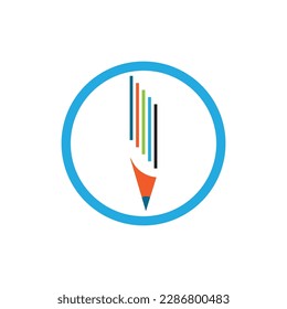 creative Pencil logo vector  illustration design template