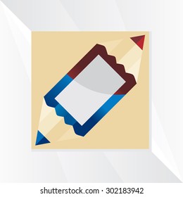 creative pencil template vector illustration 