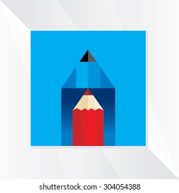 creative pencil vector illustration 