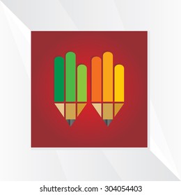 creative pencil vector illustration 