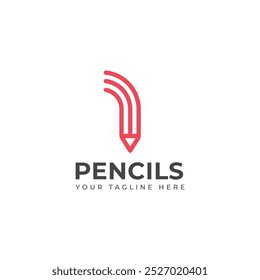 Creative Pencil vector logo design 