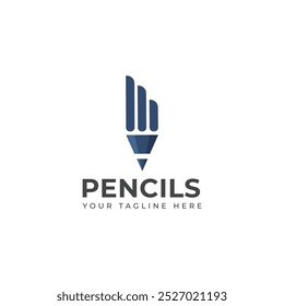 Creative Pencil vector logo design 