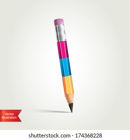 Creative pencil.Vector illustration.