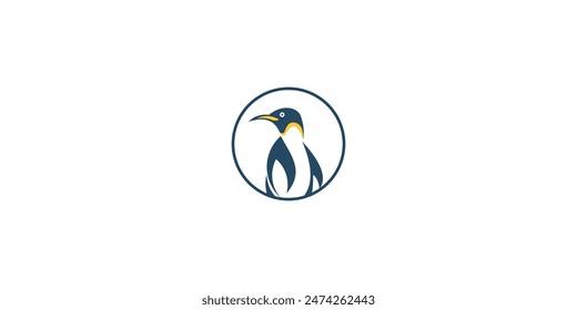 Creative penguin logo design with unique concept , premium vector