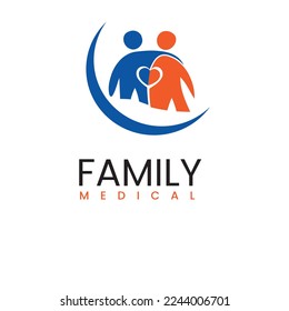 Design-Vorlage für Creative People Care Concept Logo. medizinisches Vektorlogo