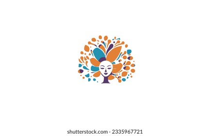 Creative People Care Concept Logo Design Template on White Background