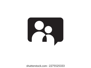 creative people chat logo vector icon