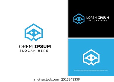 Creative people community logo vector design template