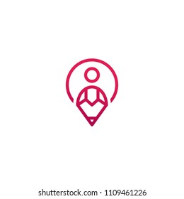 Creative people, community. Vector logo template