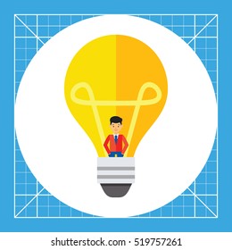 Creative People Concept, Light Bulb Icon