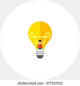 Creative People Concept, Light Bulb Icon