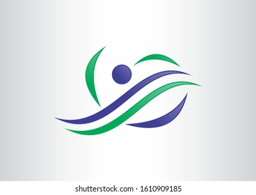 Creative people concept logo design template