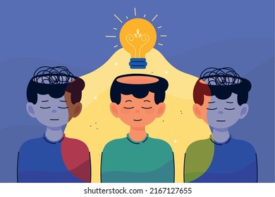 creative people and idea concept