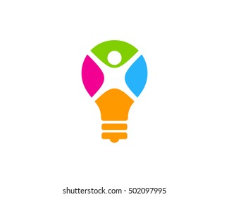 Creative People Idea Logo Design Template