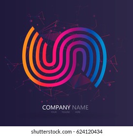 Creative People Logo. Abstraction of modern style with a composition of various geometric shapes in color. Vector illustration.