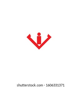 Creative People Logo design. Creative abstract people shapes vector logo. 
