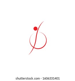 Creative People Logo design. Creative abstract people shapes vector logo. 
