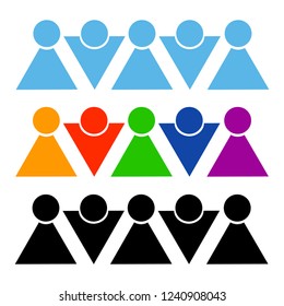 Creative people logo design template. Vector illustration