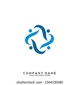 Creative people logo design template