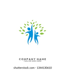 Creative people logo design template