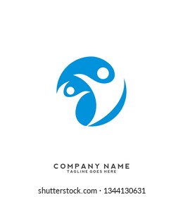 Creative people logo design template