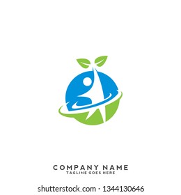 Creative people logo design template