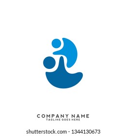 Creative people logo design template