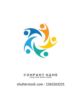 Creative people logo design template