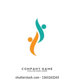 Creative people logo design template