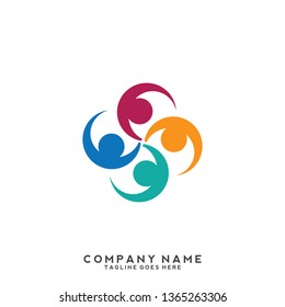 Creative people logo design template