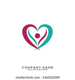 Creative people logo design template