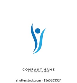 Creative people logo design template