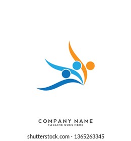 Creative people logo design template