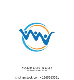 Creative people logo design template