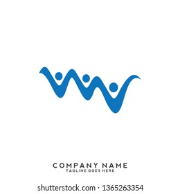 Creative people logo design template