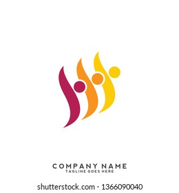 Creative people logo design template