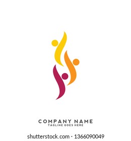 Creative people logo design template