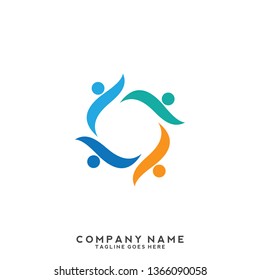 Creative people logo design template