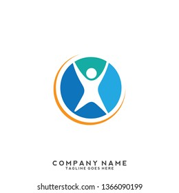 Creative people logo design template