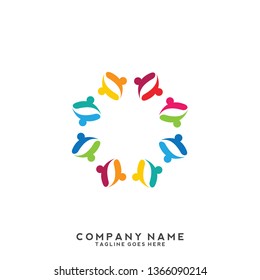 Creative people logo design template
