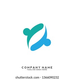 Creative people logo design template