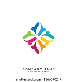 Creative people logo design template