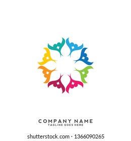 Creative people logo design template