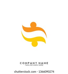 Creative people logo design template