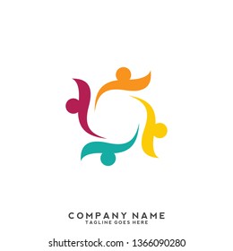 Creative people logo design template