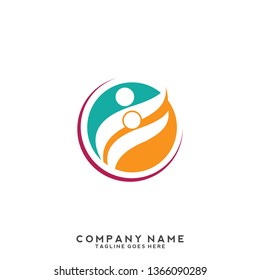 Creative people logo design template
